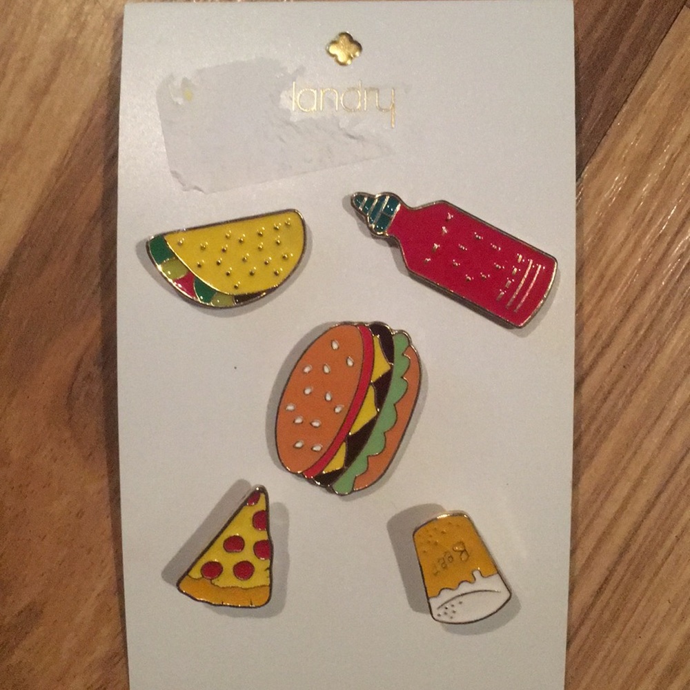 New Landry Assorted Food and Drink Pins